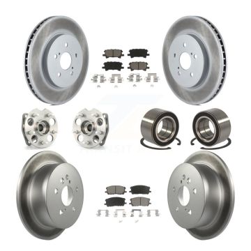 Front Rear Hub Bearing Coated Brake Rotor And Pad Kit (10Pc) For Lexus RX350 RX330 Toyota KBB-117897