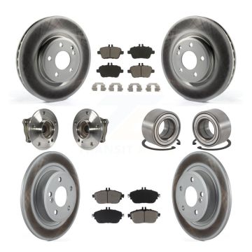 Front Rear Hub Bearing Coat Brake Rotor Pads Kit (10Pc) For Mercedes-Benz GLA250 CLA250 B KBB-117904