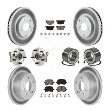 Front Rear Hub Bearing Coated Brake Rotor And Pad Kit (10Pc) For Toyota Camry Lexus ES300 KBB-117907