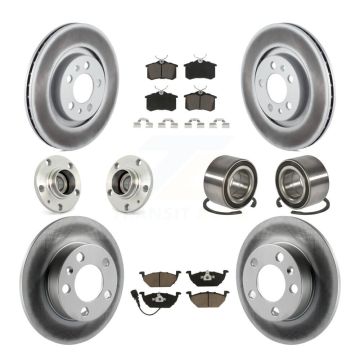 Front Rear Hub Bearing Coated Disc Brake Rotors And Pads Kit (10Pc) For Volkswagen Beetle KBB-117922