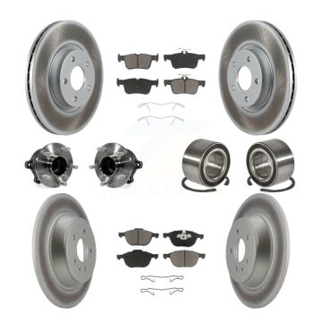 Front Rear Hub Bearing Coat Brake Rotor Pad Kit (10Pc) For Ford Escape FWD with 2.5L/1.5L KBB-117997
