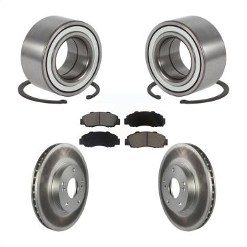 Front Wheel Bearing Coated Disc Brake Rotors And Pads Kit For 1998-2002 Honda Accord 3.0L KBB-118127