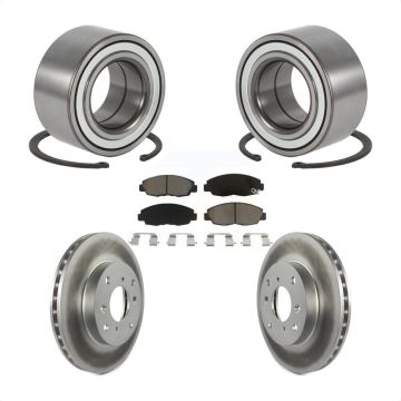 Front Wheel Bearing Coated Brake Rotor Pad Kit For 1998-2002 Honda Accord Sedan with 2.3L KBB-118128