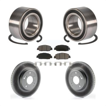 Front Wheel Bearing Coated Disc Brake Rotors And Ceramic Pads Kit For Honda Accord KBB-118134