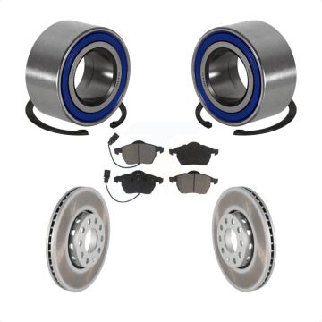 Front Wheel Bearing Coated Disc Brake Rotors And Pads Kit For Volkswagen Passat Audi A4 KBB-118146