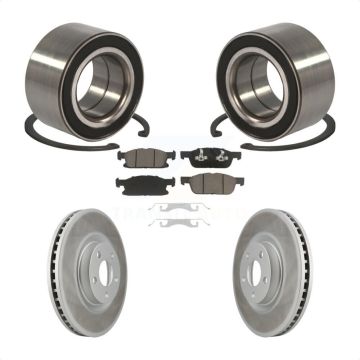 Front Wheel Bearing Coated Disc Brake Rotors And Ceramic Pads Kit For Ford Edge KBB-118151