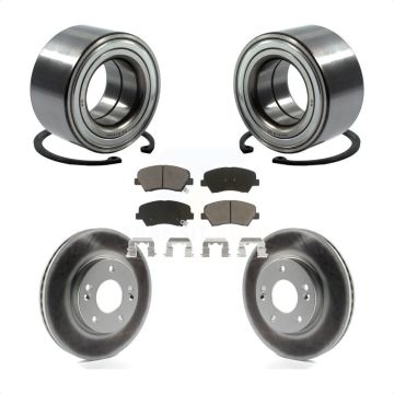 Front Wheel Bearing Coated Brake Rotor Pads Kit For Hyundai Elantra GT Kia Forte Veloster KBB-118156