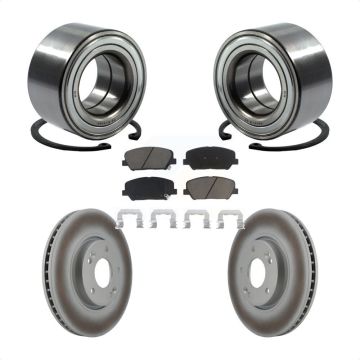Front Wheel Bearing Coat Brake Rotor Pads Kit For 2013-2015 Hyundai Veloster Turbocharged KBB-118157