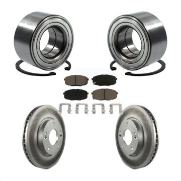 Front Wheel Bearing Coated Disc Brake Rotors And Ceramic Pads Kit For Hyundai Elantra KBB-118161