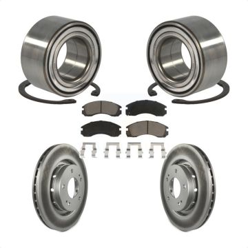 Front Wheel Bearing Coated Disc Brake Rotor Pads Kit For Mitsubishi Outlander PHEV Lancer KBB-118175