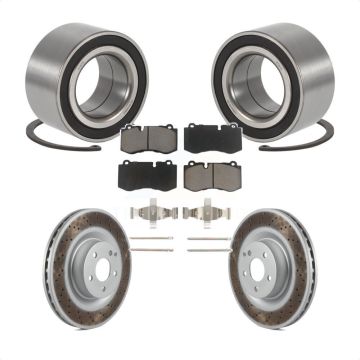 Front Wheel Bearing Coated Disc Brake Rotors And Pads Kit For 2009 Mercedes-Benz S450 KBB-118192