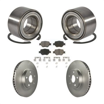 Front Wheel Bearing Coated Disc Brake Rotors And Pads Kit For Toyota Celica Scion tC KBB-118203