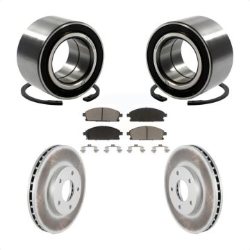 Front Wheel Bearing Coated Disc Brake Rotors And Pads Kit For 2005-2006 Nissan X-Trail KBB-118214