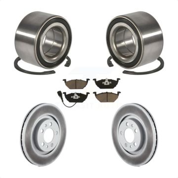 Front Wheel Bearing Coated Disc Brake Rotor Pad Kit For Volkswagen Jetta Beetle Golf City KBB-118223