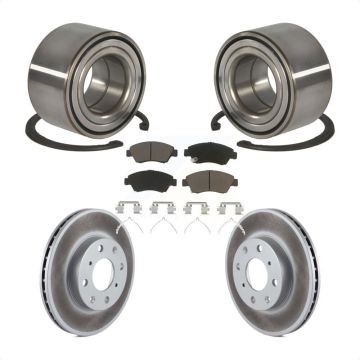 Front Wheel Bearing Coated Disc Brake Rotors And Ceramic Pads Kit For Honda Civic KBB-118237