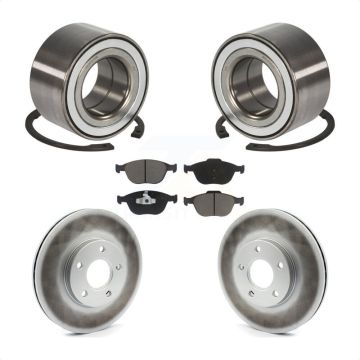 Front Wheel Bearing Coated Disc Brake Rotor & Pads Kit For 2010-2013 Ford Transit Connect KBB-118244