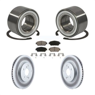 Front Wheel Bearing Coated Disc Brake Rotor And Ceramic Pad Kit For 2002-2003 Lexus ES300 KBB-118286