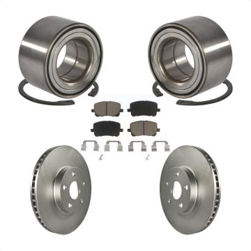 Front Wheel Bearing Coated Brake Rotor And Pad Kit For Toyota Corolla Matrix Pontiac Vibe KBB-118289