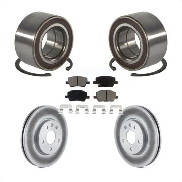 Front Wheel Bearing Coated Disc Brake Rotors And Pads Kit For 2018-2020 Chevrolet Sonic KBB-118291