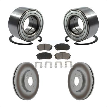 Front Wheel Bearing Coated Disc Brake Rotor And Ceramic Pad Kit For 2015-2016 Kia Soul EV KBB-118298