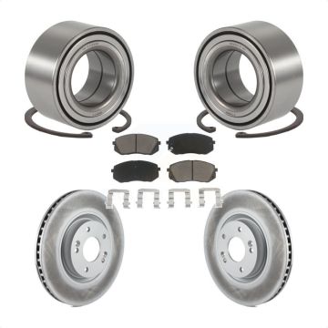 Front Wheel Bearing Coated Disc Brake Rotors And Pads Kit For Hyundai Tucson Kia Cadenza KBB-118299