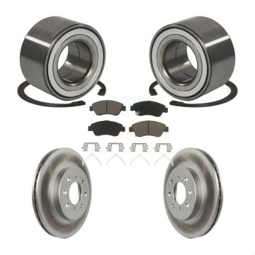 Front Wheel Bearing Coated Disc Brake Rotors And Ceramic Pads Kit For Honda Fit KBB-118333