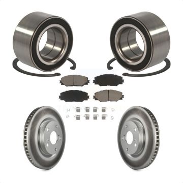 Front Wheel Bearing Coated Disc Brake Rotors And Pads Kit For Toyota Matrix Pontiac Vibe KBB-118349