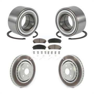 Front Wheel Bearing Coated Disc Brake Rotors And Ceramic Pads Kit For 2016 Lexus RX350 KBB-118369
