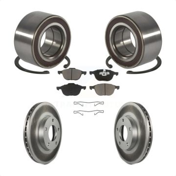 Front Wheel Bearing Coated Disc Brake Rotors And Ceramic Pads Kit For Mazda 3 Sport KBB-118381