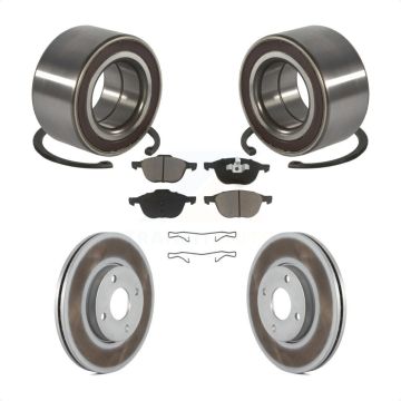 Front Wheel Bearing Coated Disc Brake Rotor And Ceramic Pads Kit For 2005-2007 Ford Focus KBB-118384