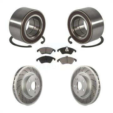 Front Wheel Bearing Coated Brake Rotor Pad Kit For Mercedes-Benz C300 E350 C350 E400 E250 KBB-118387
