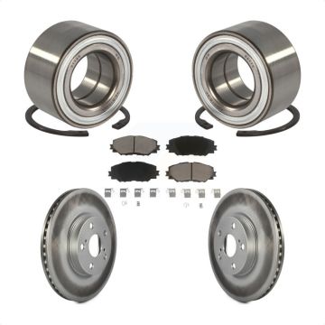 Front Wheel Bearing Coated Disc Brake Rotors And Ceramic Pads Kit For 2008-2014 Scion xD KBB-118390