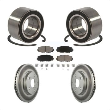 Front Wheel Bearing Coated Disc Brake Rotors And Ceramic Pads Kit For 2010 Lexus HS250h KBB-118391