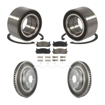 Front Wheel Bearing Coated Brake Rotor Pad Kit For Toyota Camry Lexus ES350 Avalon ES300h KBB-118396
