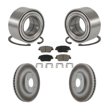 Front Wheel Bearing Coated Disc Brake Rotors And Pads Kit For Hyundai Sonata Kia Optima KBB-118397