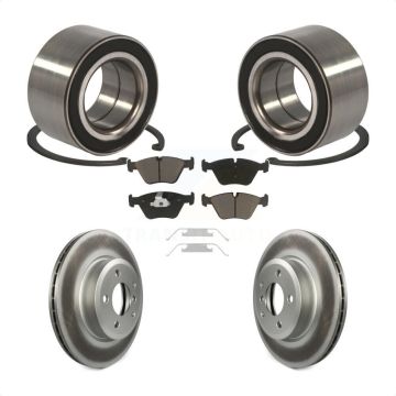 Front Wheel Bearing Coated Disc Brake Rotors And Ceramic Pads Kit For 2004-2010 BMW X3 KBB-118405