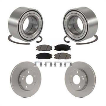Front Wheel Bearing Coated Disc Brake Rotors And Ceramic Pads Kit For Hyundai Santa Fe KBB-118407