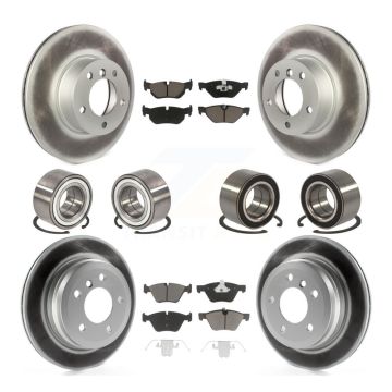 Front Rear Bearing Coated Disc Brake Rotor And Pad Kit (10Pc) For 2008 BMW 328xi To 08 07 KBB-118440