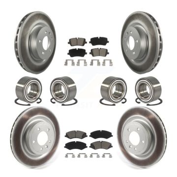 Front Rear Bearing Coated Brake Rotor Pad Kit (10Pc) For Land Rover Range Sport Discovery KBB-118448