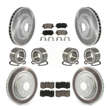 Front Rear Bearing Coated Disc Brake Rotor And Pads Kit (10Pc) For Land Rover Range Sport KBB-118449