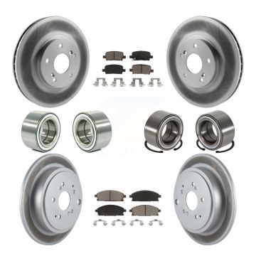 Front Rear Bearings Coated Disc Brake Rotors And Pads Kit (10Pc) For 2003-2006 Acura MDX KBB-118452