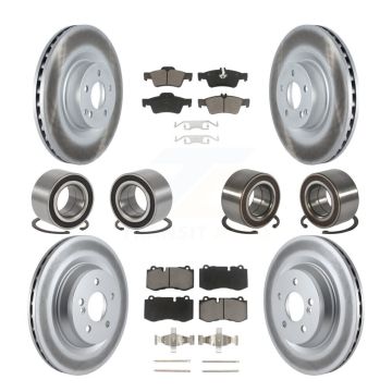 Front Rear Bearings Coated Disc Brake Rotors And Pads Kit (10Pc) For Mercedes-Benz S350 KBB-118471