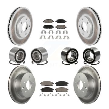 Front Rear Bearing Coated Brake Rotor And Pad Kit (10Pc) For 2005-2006 Nissan X-Trail FWD KBB-118473