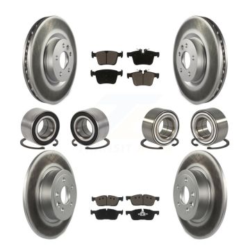Front Rear Bearing Coated Disc Brake Rotor And Pad Kit (10Pc) For Land Rover Range Evoque KBB-118479