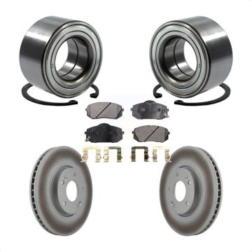 Front Wheel Bearing Coated Disc Brake Rotors And Pads Kit For 2015-2016 Kia Soul EV KBB-118509