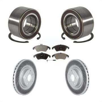 Front Wheel Bearing Coated Disc Brake Rotors And Pads Kit For Mercedes-Benz E400 E550 KBB-118512
