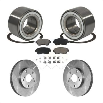 Front Wheel Bearing Disc Brake Rotor & Pad Kit For Toyota Camry Sienna Avalon Lexus ES300 KBB-118556