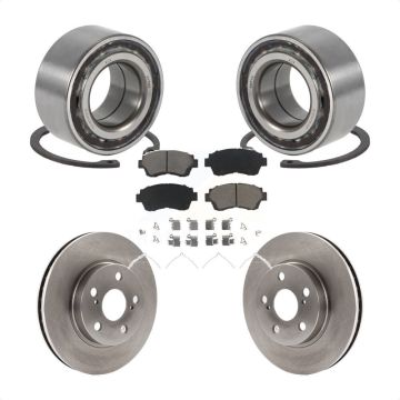 Front Wheel Bearing Disc Brake Rotors And Ceramic Pads Kit For 1998 Toyota Celica KBB-118560