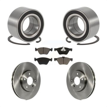 Front Wheel Bearing Disc Brake Rotors And Ceramic Pads Kit For Mercedes-Benz E350 E320 KBB-118567