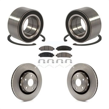 Front Wheel Bearing Disc Brake Rotors And Ceramic Pads Kit For 2009-2016 Toyota Venza KBB-118568